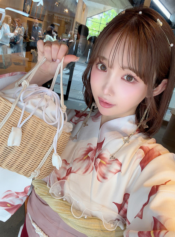 カラー柄浴衣セット