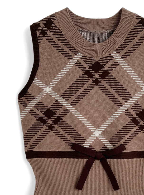 ニットノースリーブミニワンピース ニットジャケットつき　セットアップ 楽天市場】セットアップ 【カーディガン + ニットワンピース 】2色展開