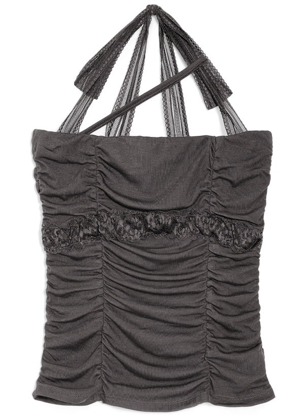 ILLIT アイリット BEB レースホルターネックギャザーベアトップ