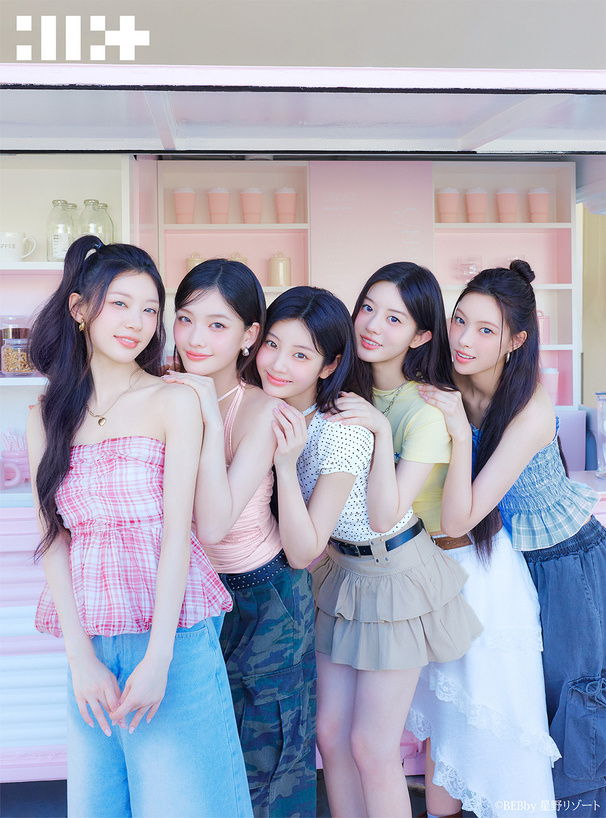 ILLIT アイリット BEB インパン裏地・ベルト付きアシンメトリーレースティアードスカート