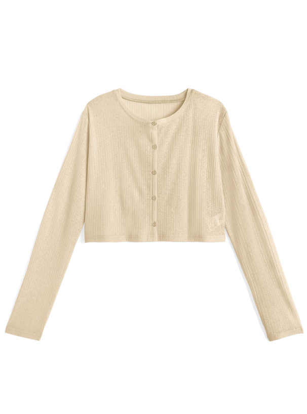 森香澄 接触冷感リブカーディガン