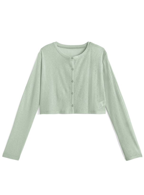 森香澄 接触冷感リブカーディガン