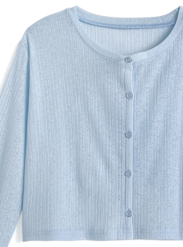 森香澄 接触冷感リブカーディガン