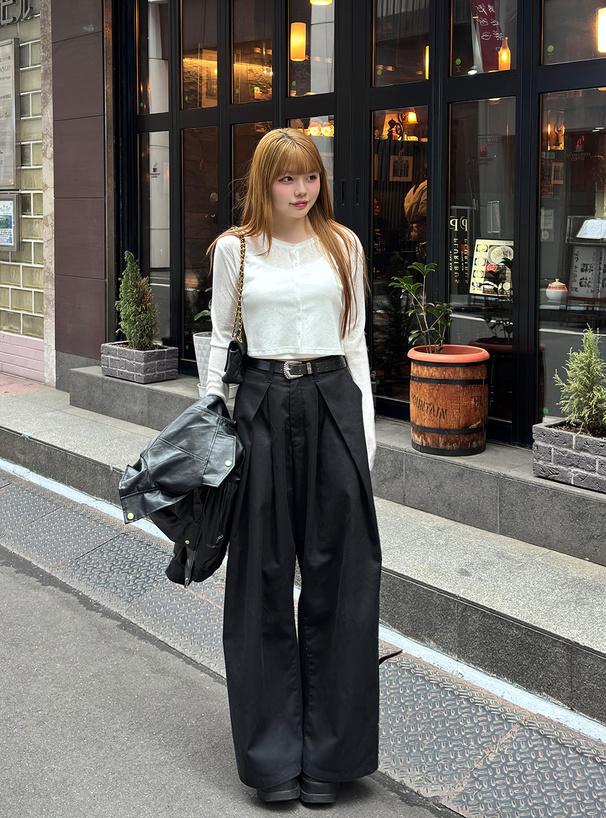 森香澄 接触冷感リブカーディガン