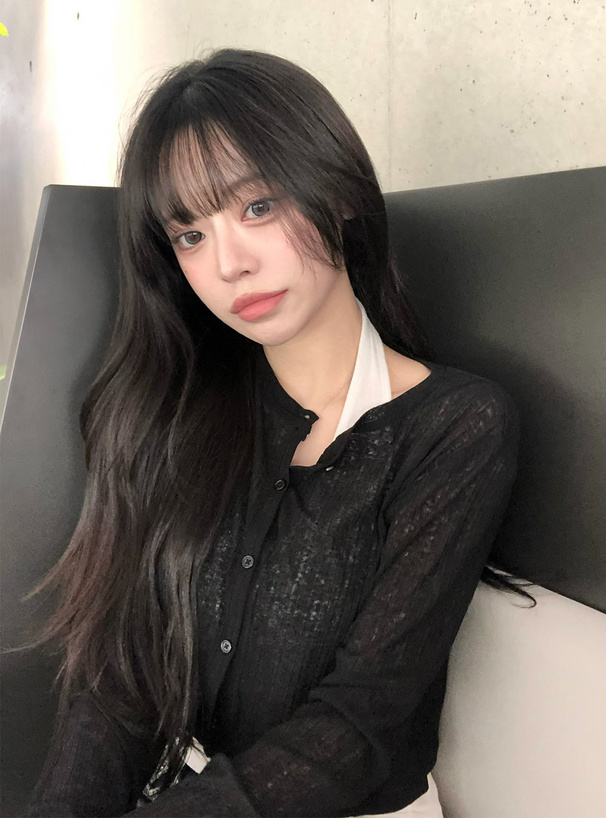 森香澄 接触冷感リブカーディガン