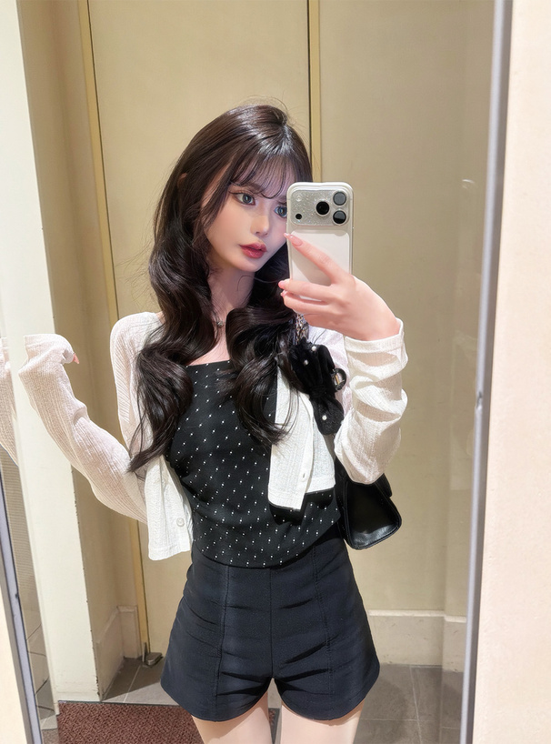 森香澄 接触冷感リブカーディガン