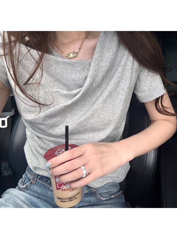 ドレープカシュクールトップス