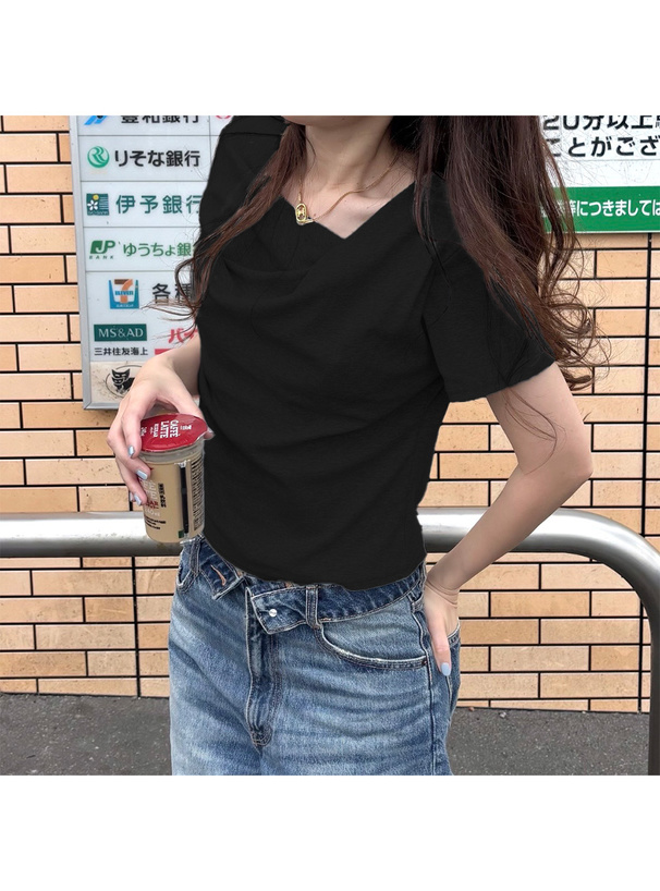 ドレープカシュクールトップス