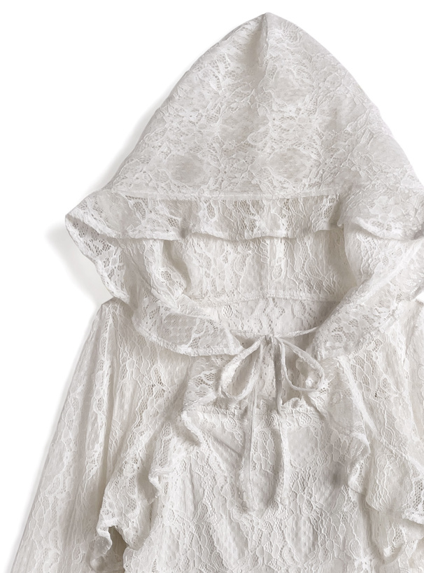 フード付きボレロ×ギャザーキャミソールアンサンブル