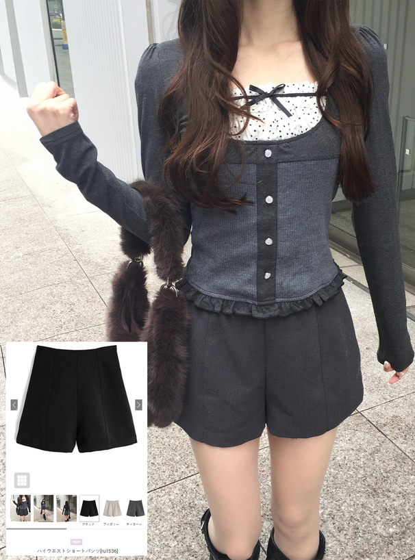 ハイウエストショートパンツ[ru1536] | レディースファッション通販の