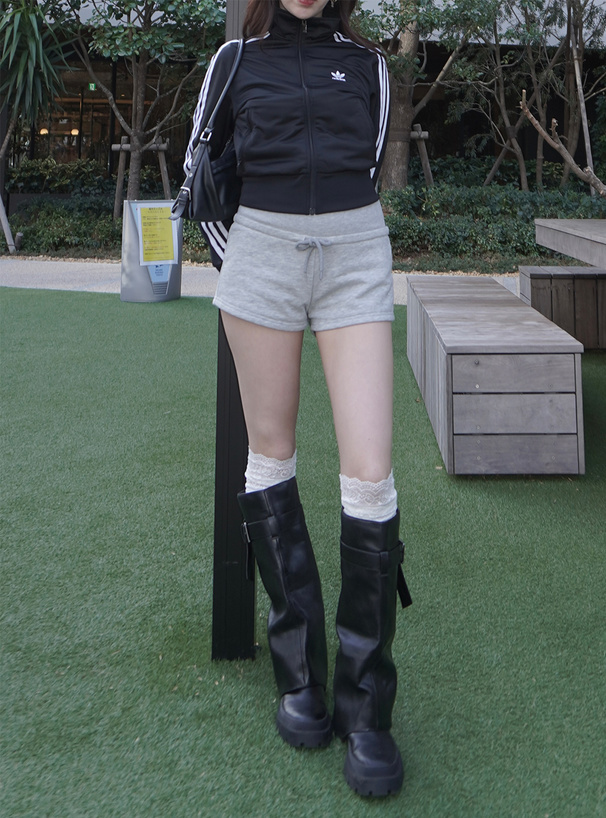 ウエストリブスウェットショートパンツ