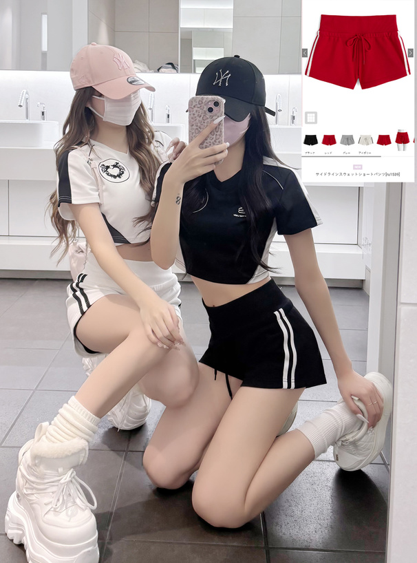 サイドラインスウェットショートパンツ