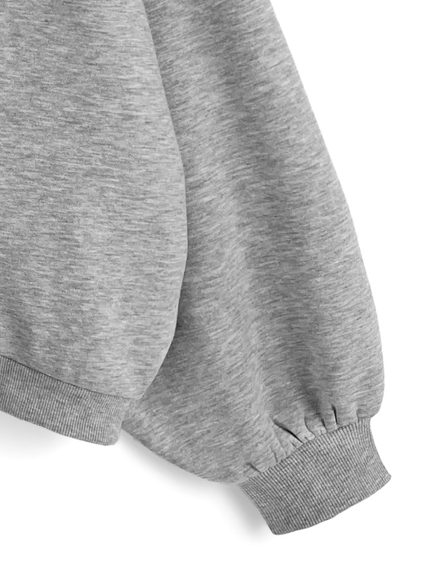 ロゴ刺繍ラインストーンオフショルダースウェットトップス