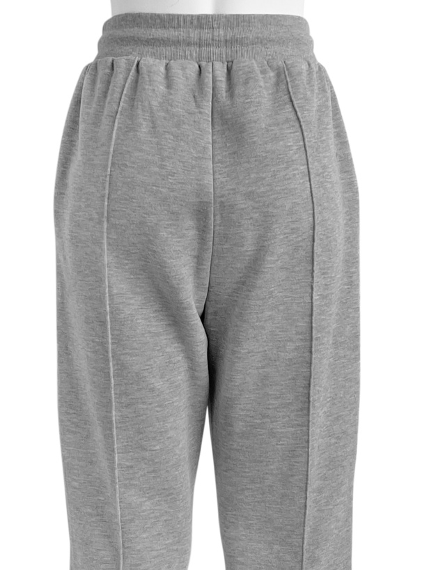 裏起毛センターピンタックフレアスウェットパンツ