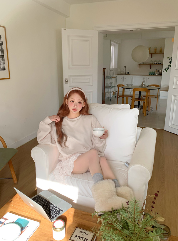 2Wayルーズスウェットトップス