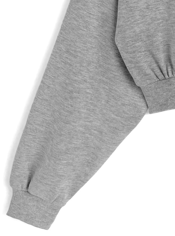 ラインストーンロゴオフショルダースウェットトップス