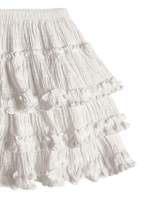 フリルティアードスカートパンツ