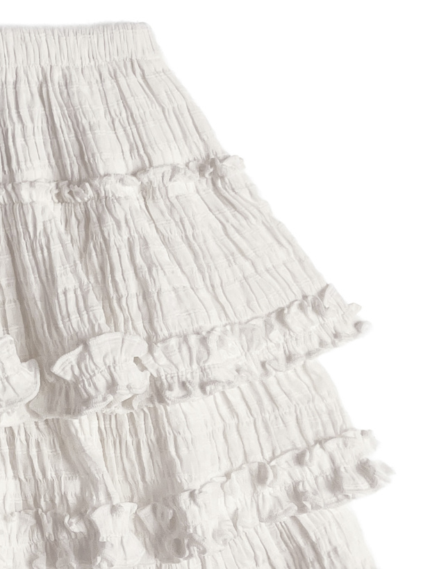 フリルティアードスカートパンツ