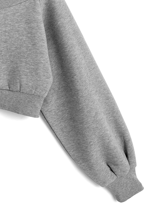 オフショルダーダブルジップスウェットパーカー