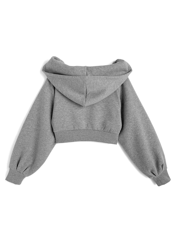 オフショルダーダブルジップスウェットパーカー