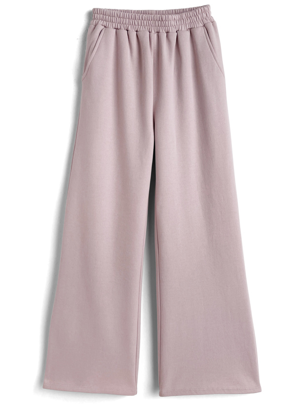 ファーオフショルダーパーカー×ワイドパンツスウェットセットアップ