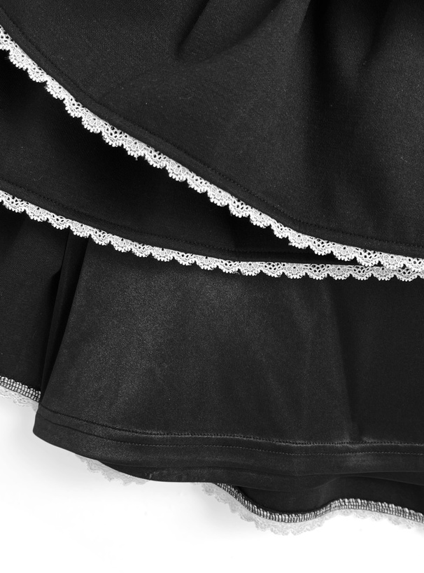 レースティアードミニワンピース