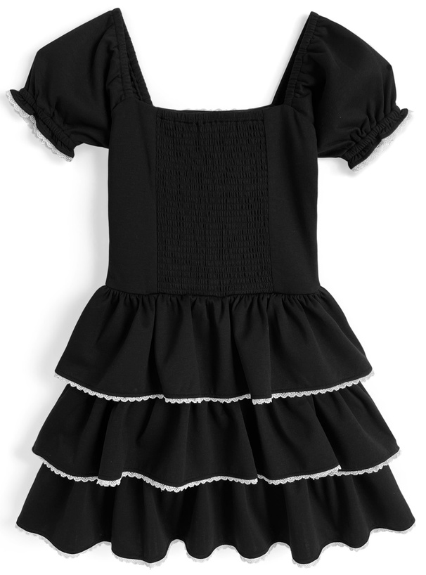 レースティアードミニワンピース