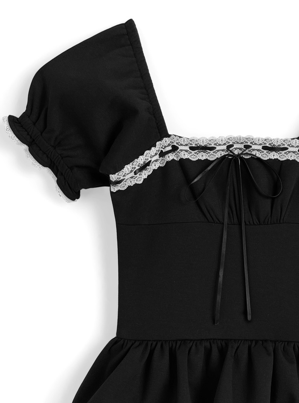 レースティアードミニワンピース