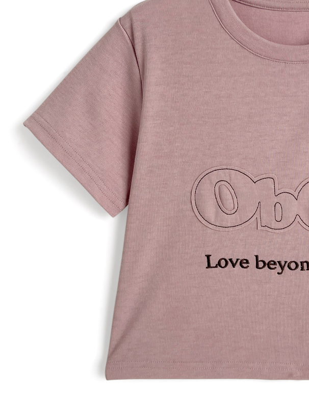 パッチロゴショート丈Tシャツ