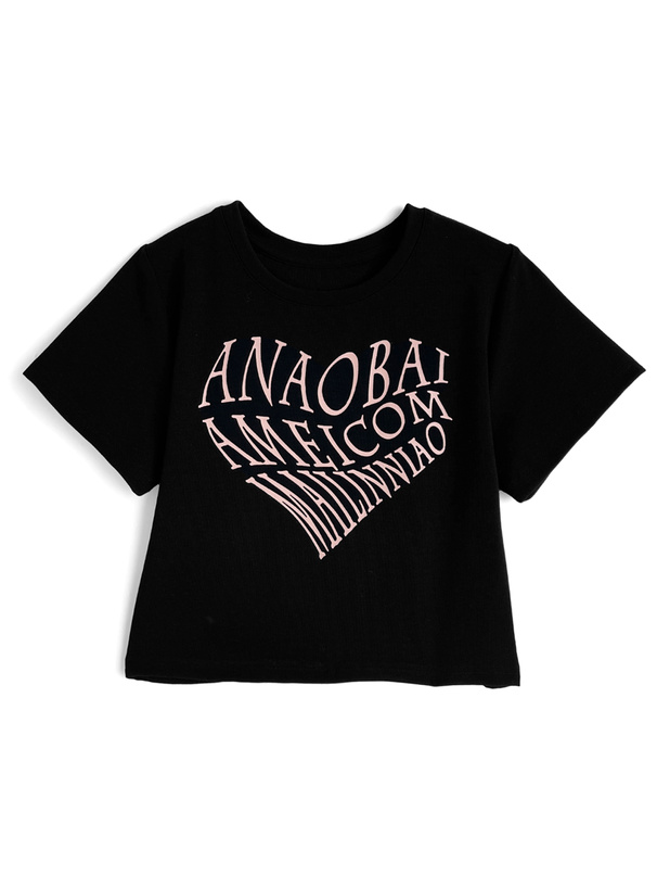 ハートロゴプリントTシャツ[ru1590]