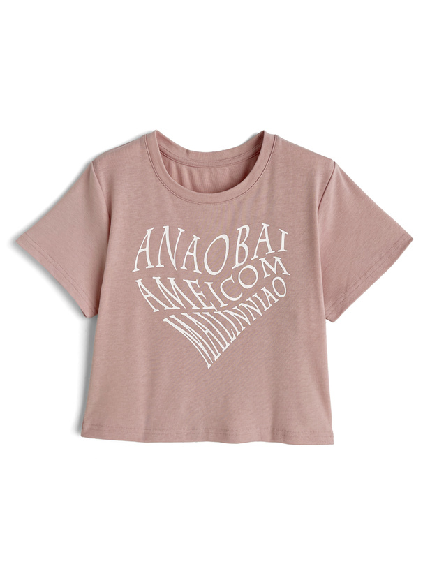 ハートロゴプリントTシャツ