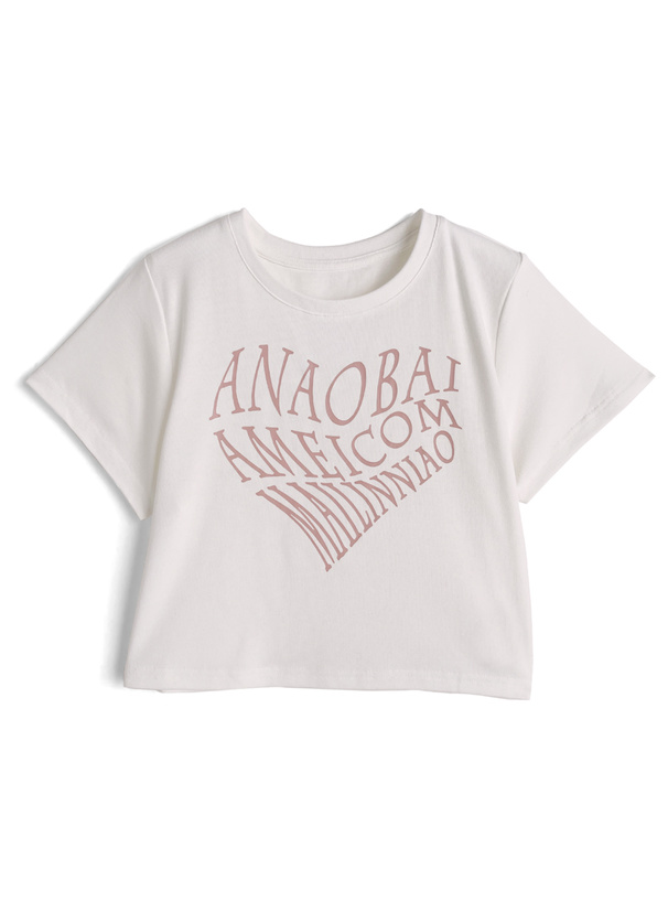 ハートロゴプリントTシャツ