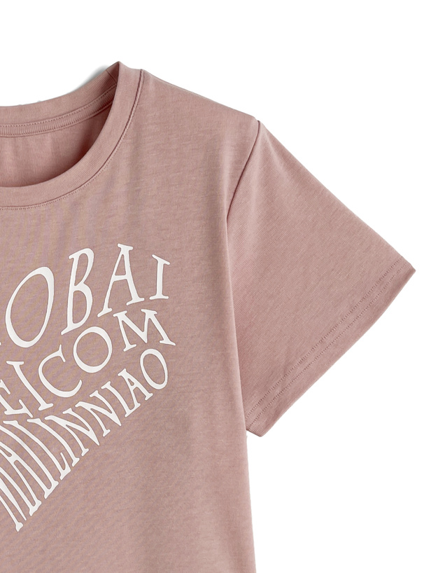 ハートロゴプリントTシャツ