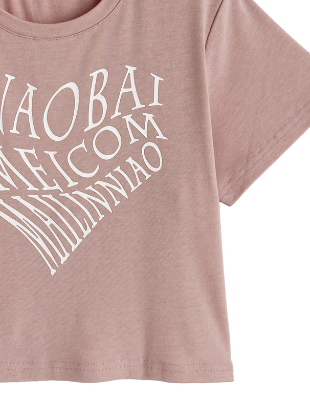 ハートロゴプリントTシャツ