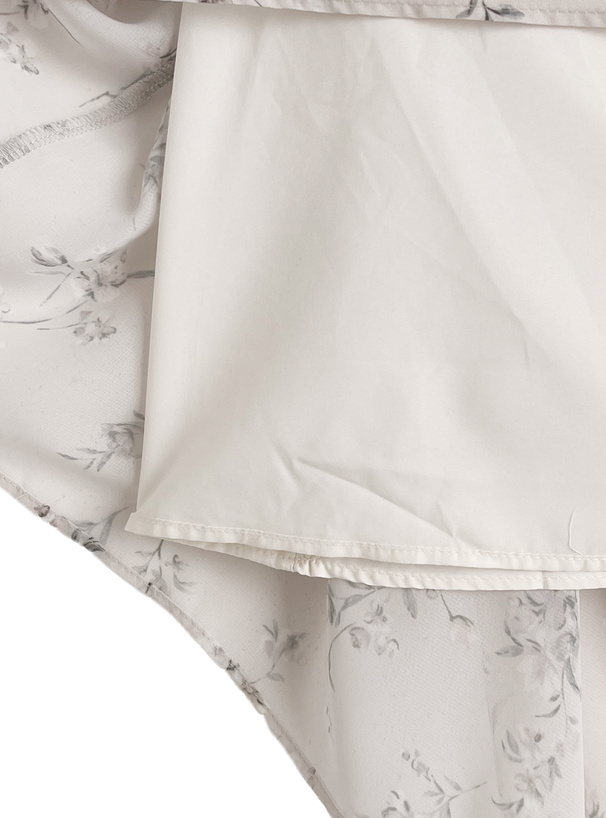 花柄フレアスリーブワンピース