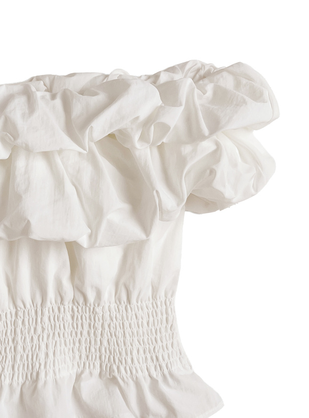 バルーンオフショルダーブラウス