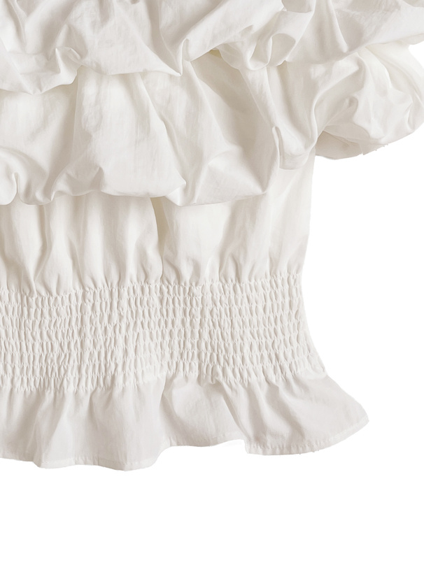 バルーンオフショルダーブラウス