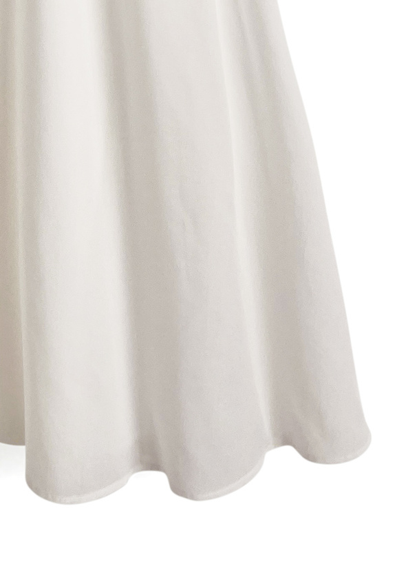 バルーンオフショルダーロングワンピース