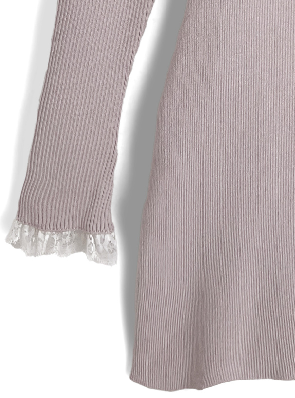 レースカーディガン×キャミソールミニワンピースアンサンブル