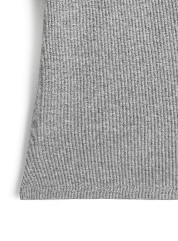 リボンレースリブトップス