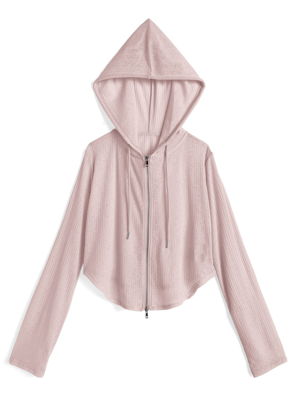 接触冷感ラウンドヘムシアーパーカー