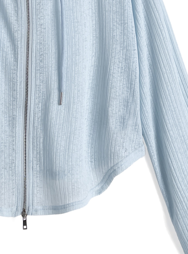 接触冷感ラウンドヘムシアーパーカー