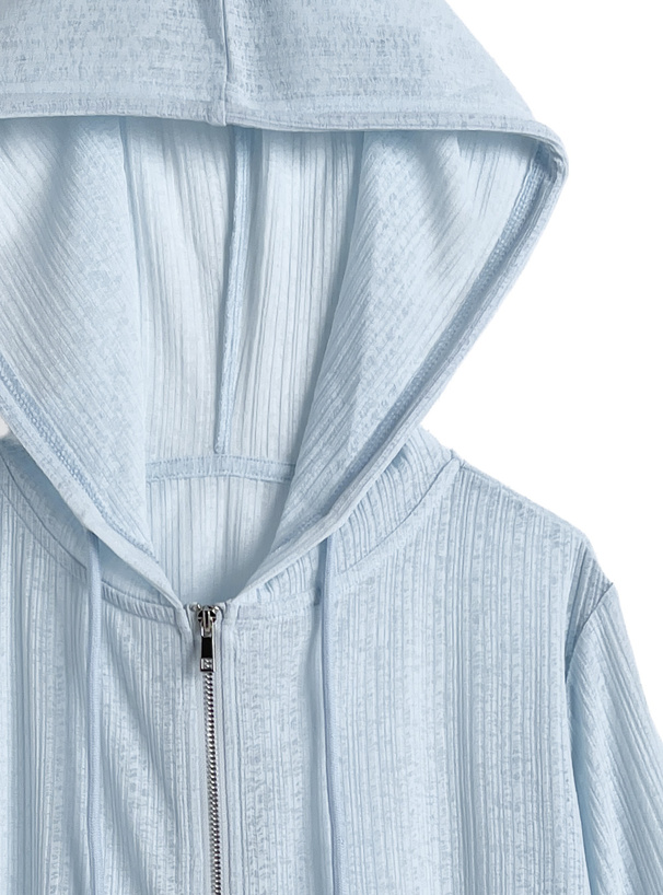 接触冷感ラウンドヘムシアーパーカー