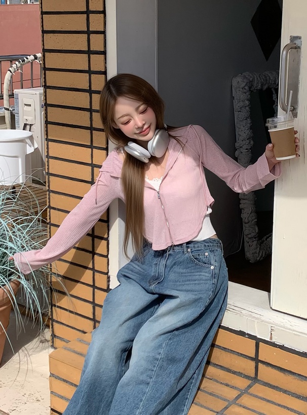 接触冷感ラウンドヘムシアーパーカー