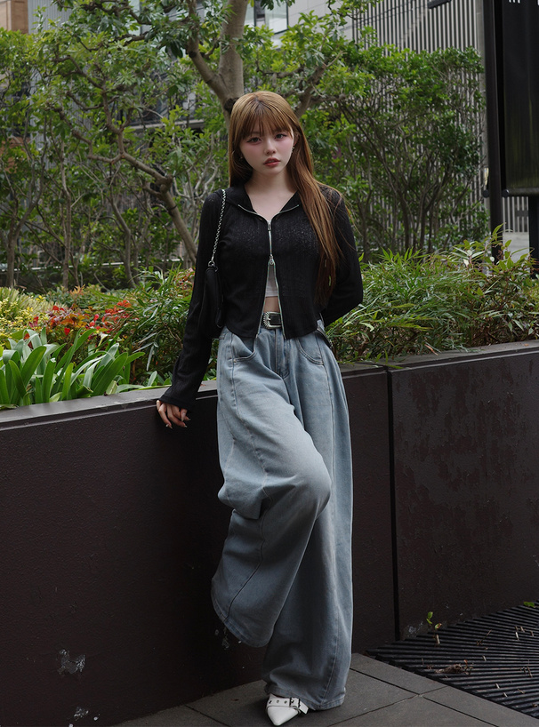 接触冷感ラウンドヘムシアーパーカー