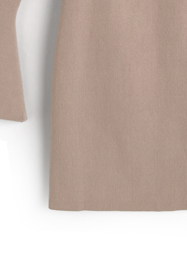 レイヤード風リボンニットミニワンピース