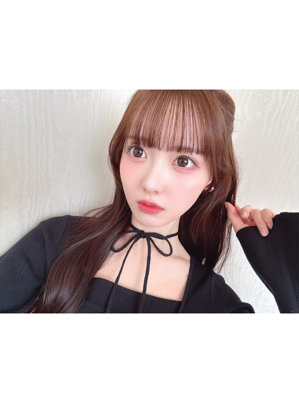 レイヤード風リボンニットトップス