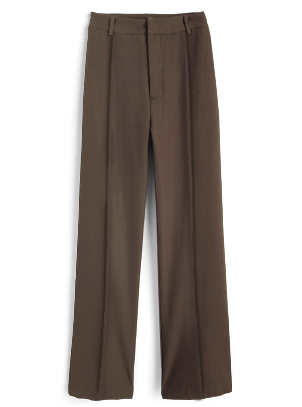 センターピンタックワイドパンツ