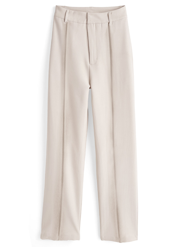 センターピンタックワイドパンツ