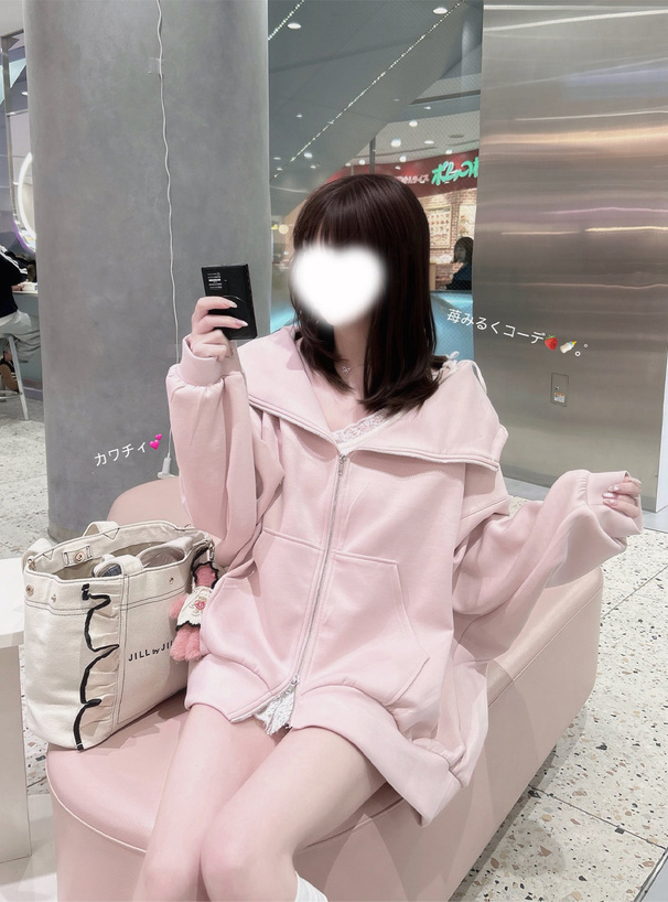 オーバーサイズダブルジップパーカー